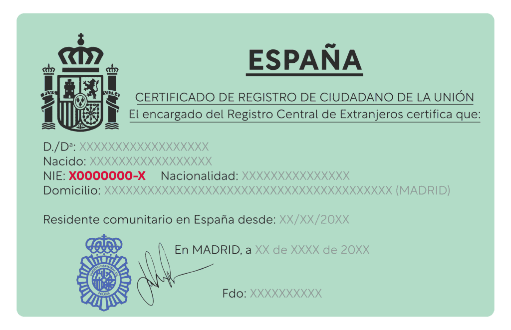 Bianca helping with NIE in Spain